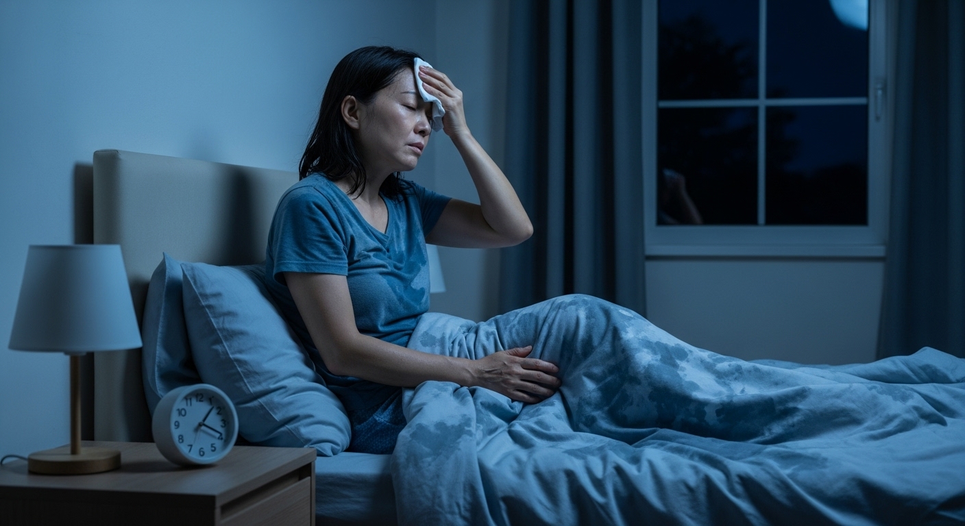 更年期のホットフラッシュ・夜間発汗に悩む女性のためのリカバリーウェア選び|睡眠の質を改善する方法