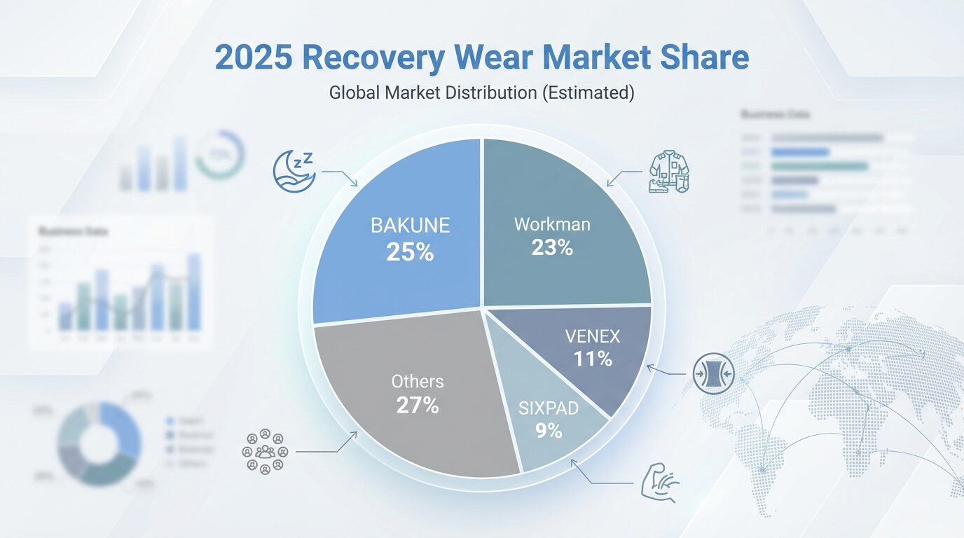 リカバリーウェアシェア2025年最新版|BAKUNEとワークマンが市場の約半数を占める理由と価格帯別おすすめ