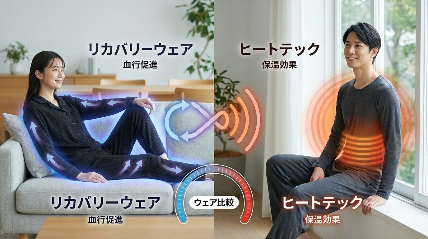 リカバリーウェアの血行促進とヒートテックの保温効果は何が違う？仕組みから選び方まで徹底解説