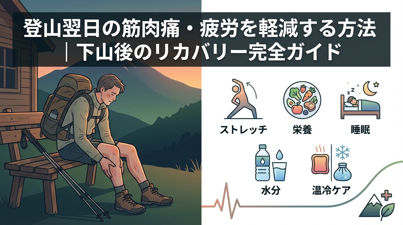 登山翌日の筋肉痛・疲労を軽減する方法｜下山後のリカバリー完全ガイド