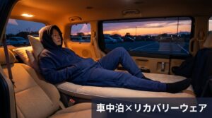 車中泊の疲労回復を変える！リカバリーウェアBAKUNEの活用術【長距離ドライブ・キャンプにも】