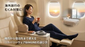 海外旅行のむくみ対策に！機内から宿泊先まで使えるリカバリーウェアBAKUNEの選び方