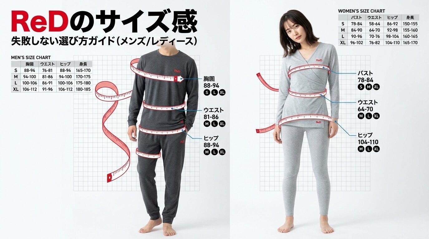 ReDのサイズ感｜失敗しない選び方ガイド（メンズ/レディース）【2026年最新】