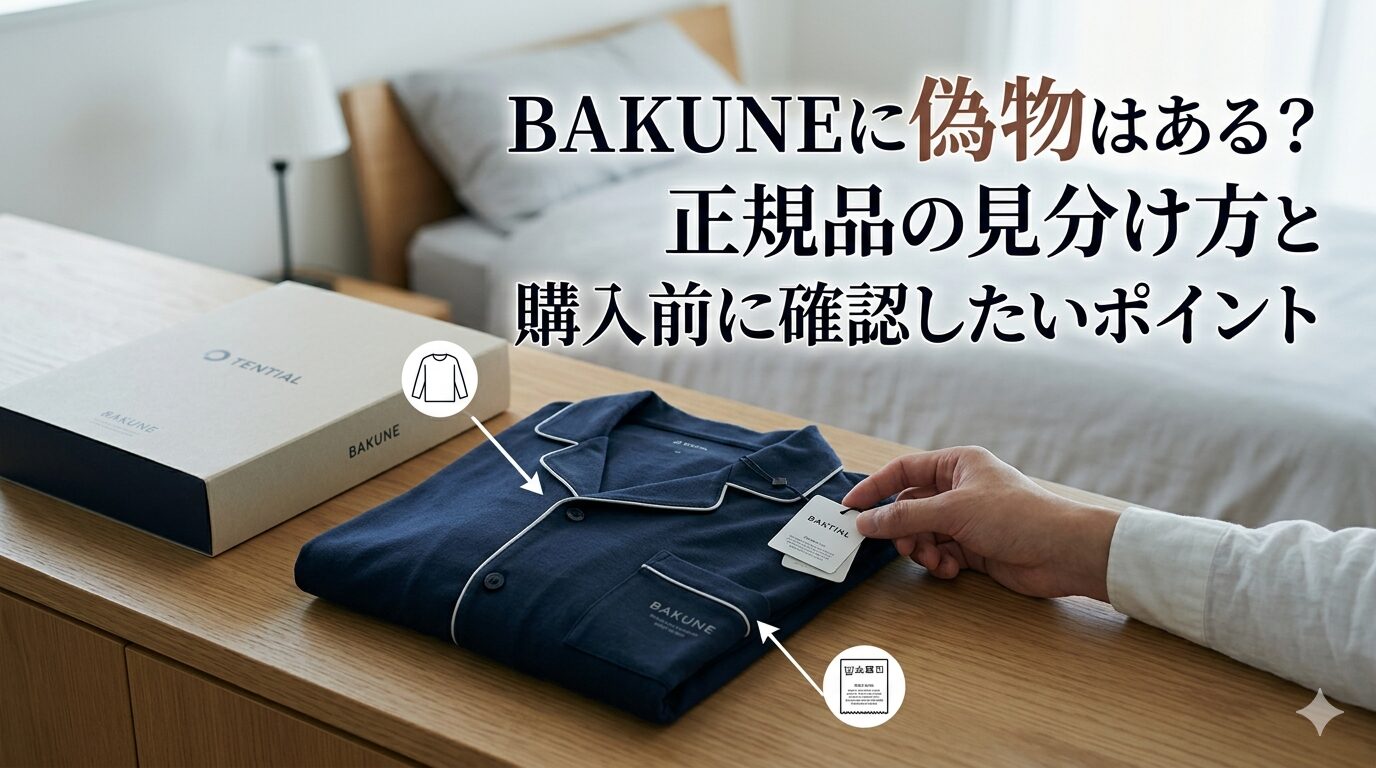 BAKUNEに偽物はある？正規品の見分け方と購入前に確認したいポイント