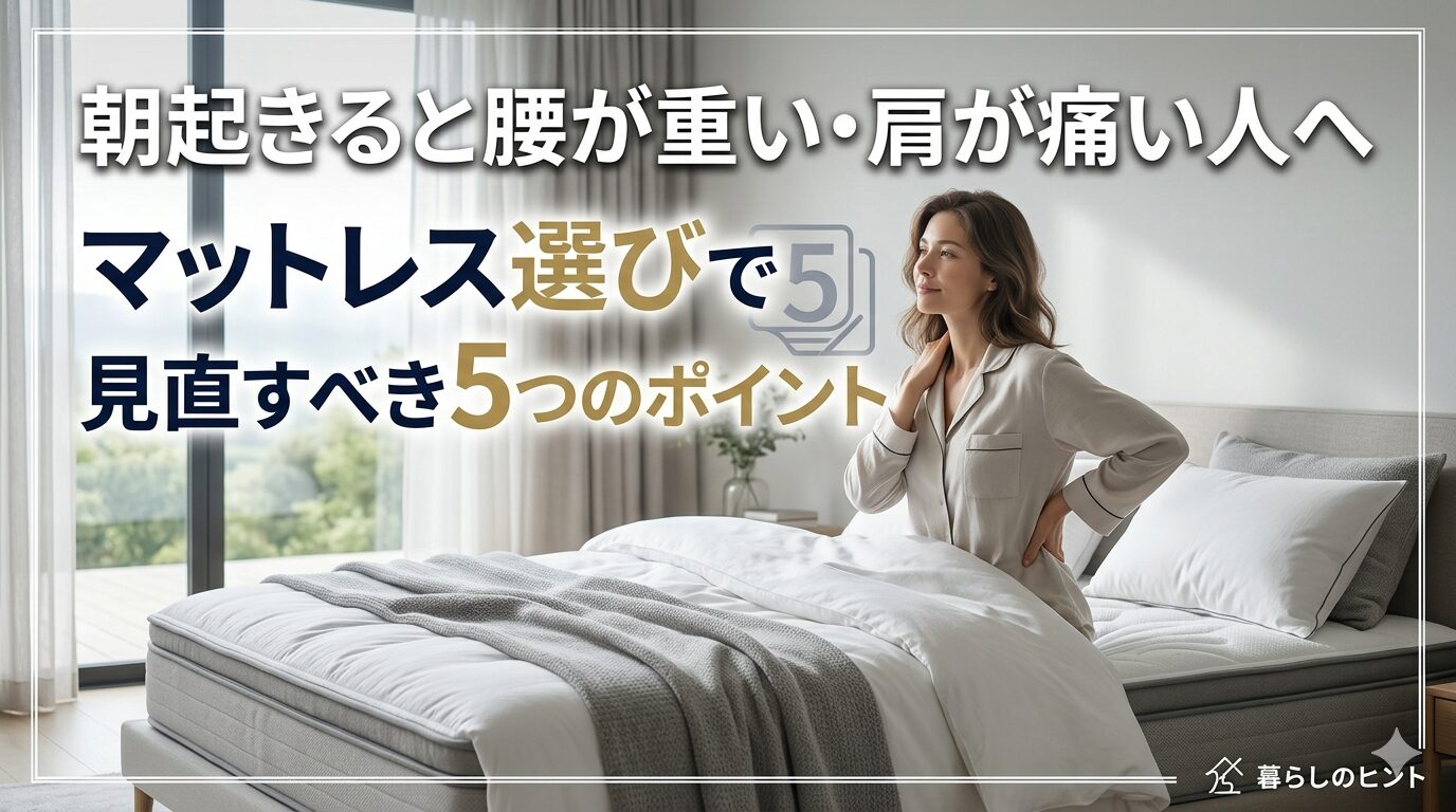 朝起きると腰が重い・肩が痛い人へ|マットレス選びで見直すべき5つのポイント