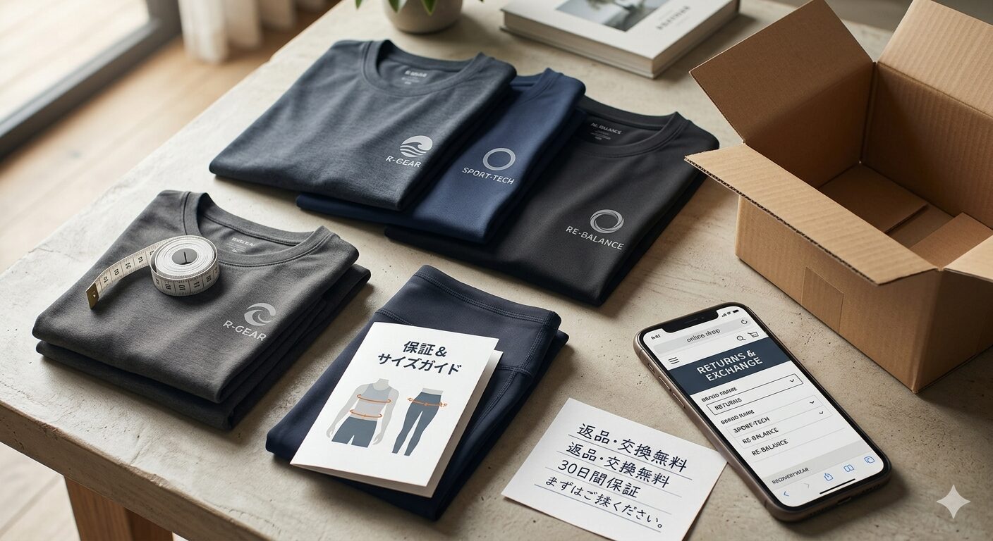 リカバリーウェアの返品・交換・保証をブランド別に比較|サイズ選びで失敗しない購入方法